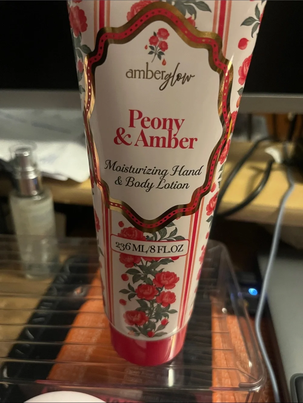 Peony & Amber Moisturizing Body Lotion & Hand Cream - Pink
